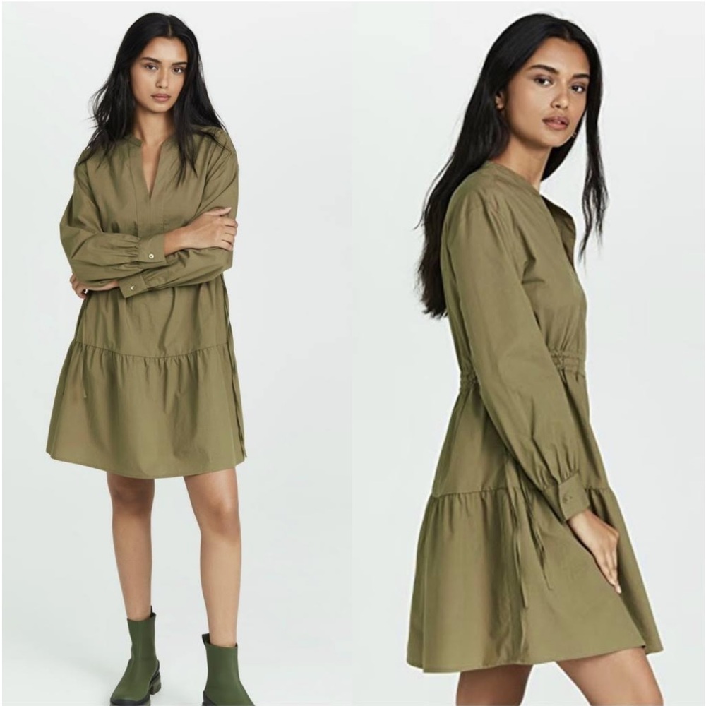 Rails Ivy Casual Dress Olive Green Size XS